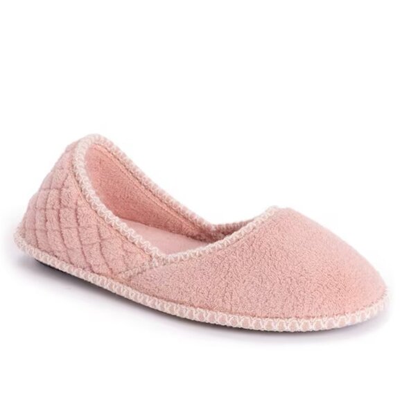 Women's Muk Luks Beverly Micro Chenille Slip-On Slippers - Rose Gold - M - NWT - Picture 1 of 1